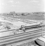 859429 Gezicht op het in aanbouw zijnde N.S.-station Rotterdam Lombardijen te Rotterdam.